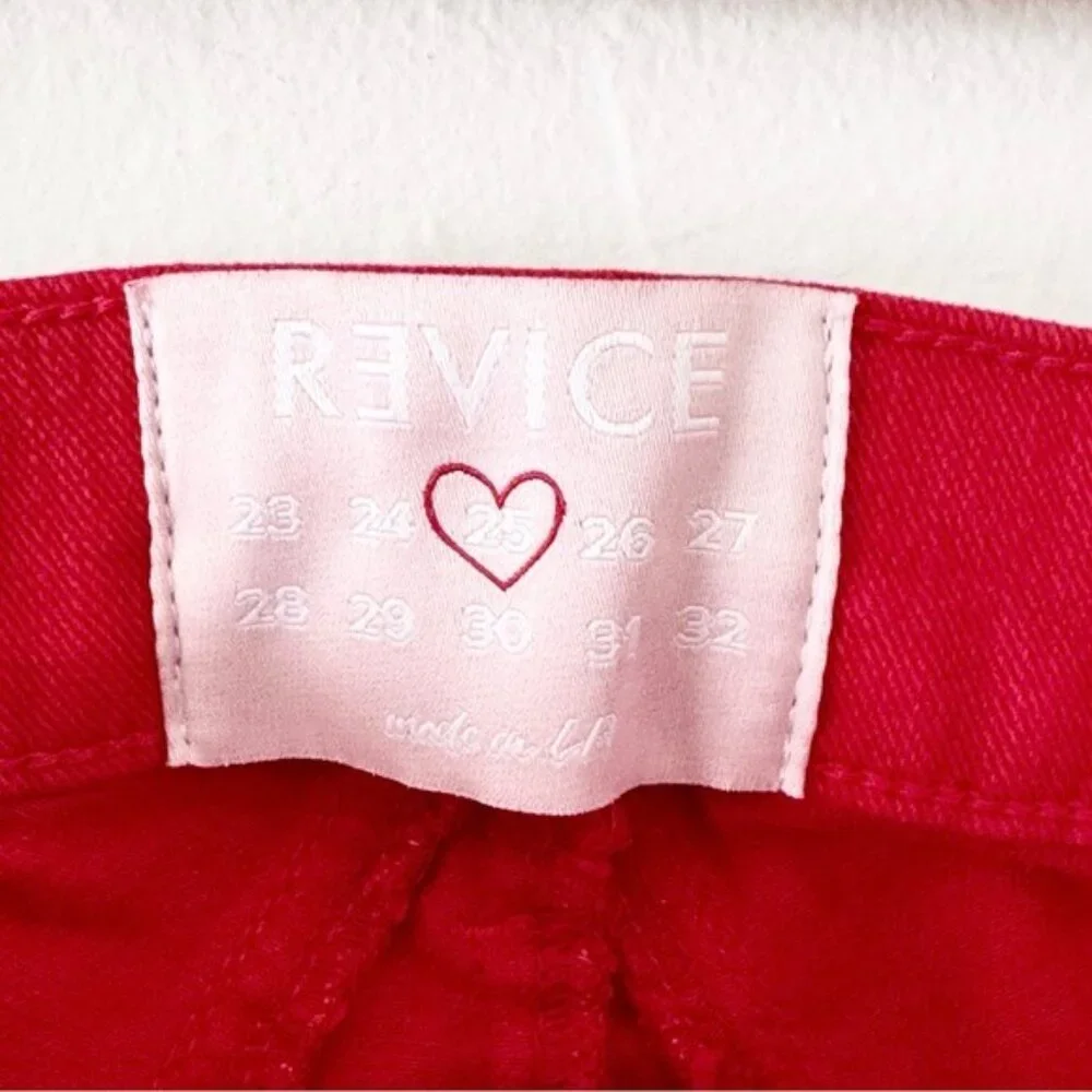 Revice Denim Venus Flare Jeans Red Mars Bar size 25 - Picture 5 of 12